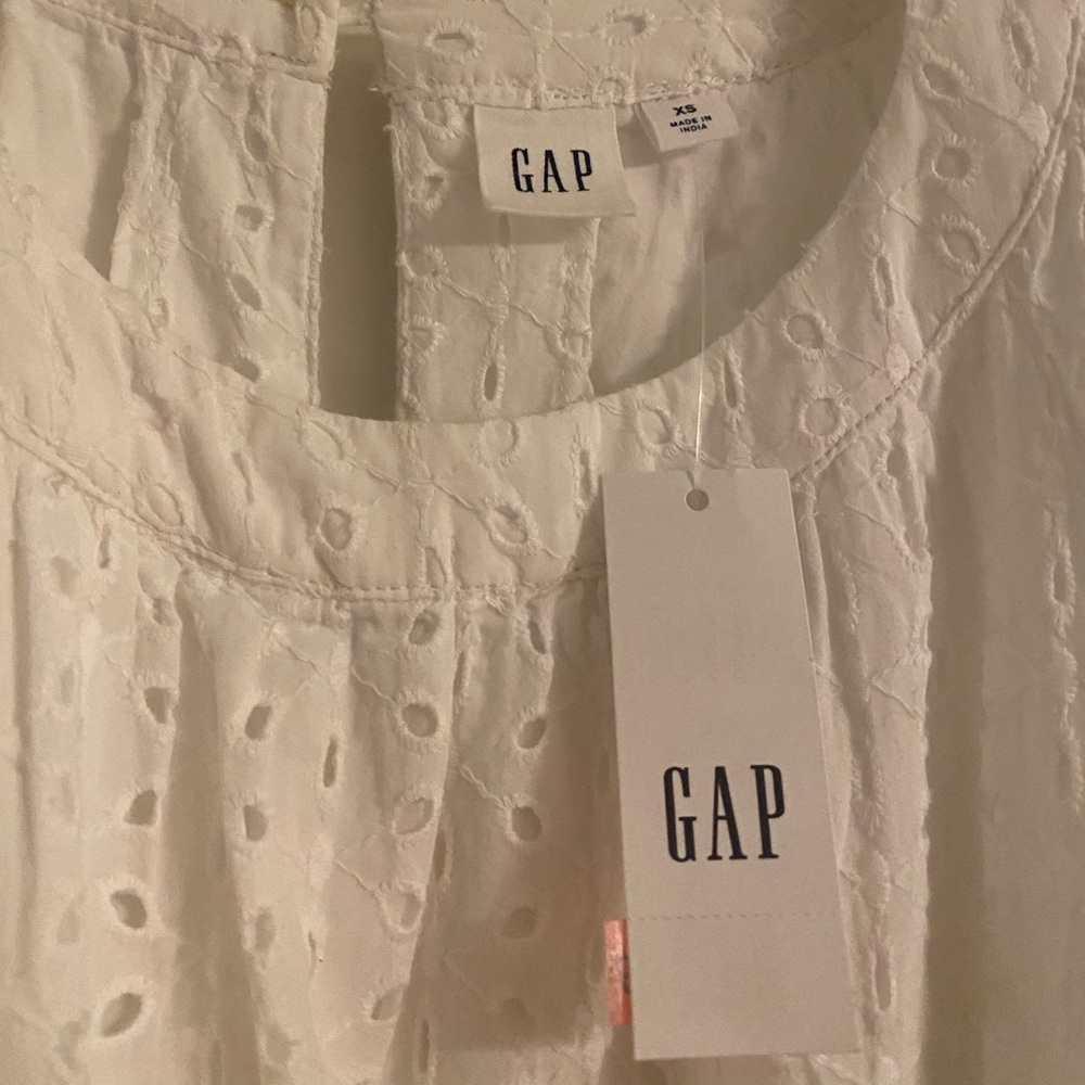 GAP. White eyelet dress. NWT